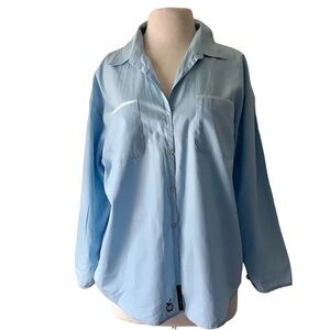 Fashion Conscious People Light Blue Cotton Button Down Shirt